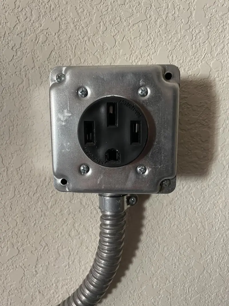 NEMA 14-50 outlet installed for Electrical Panel Upgrade in University Center